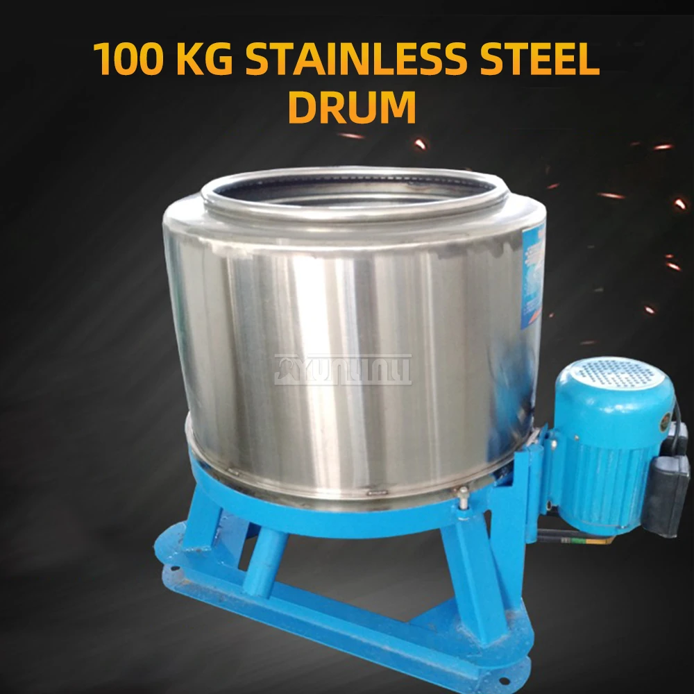 Large Capacity 100kg Dehydrator Stainless Steel Drying Machine Spin Dryer Industrial Centrifuge Spin Drying Bucket