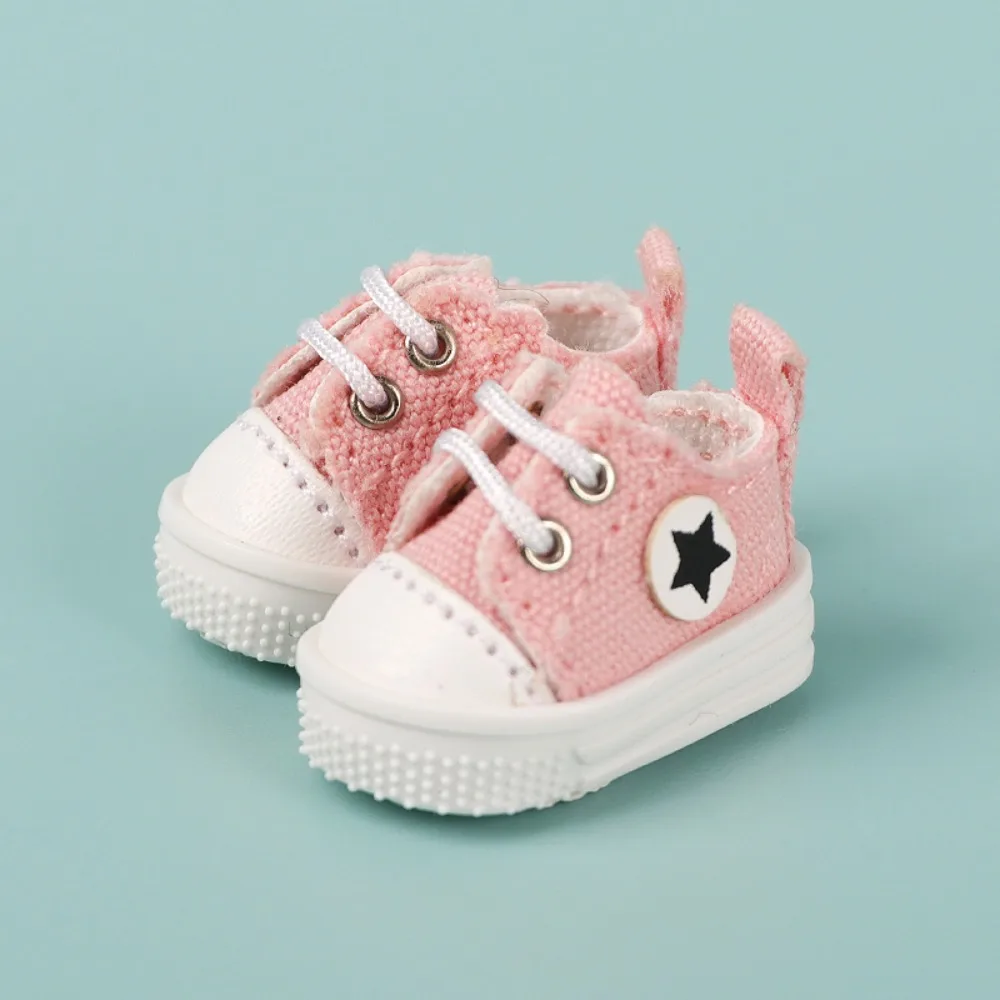 

Fashion Star Pattern Ob11 Shoes Dress Up Low Top Doll Canvas Shoes Pretend Play Sports Shoes Casual Doll Shoes Gsc DOD YMY