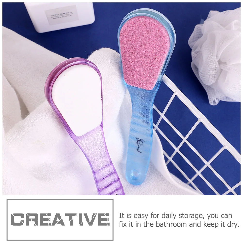 

2 шт., шлифовальные камни для ног, средства для удаления омертвевшей кожи, простое в использовании, отшелушивающее средство для удаления мозолей, уход за ногами, инструменты для педикюра, мягкий массаж кожи