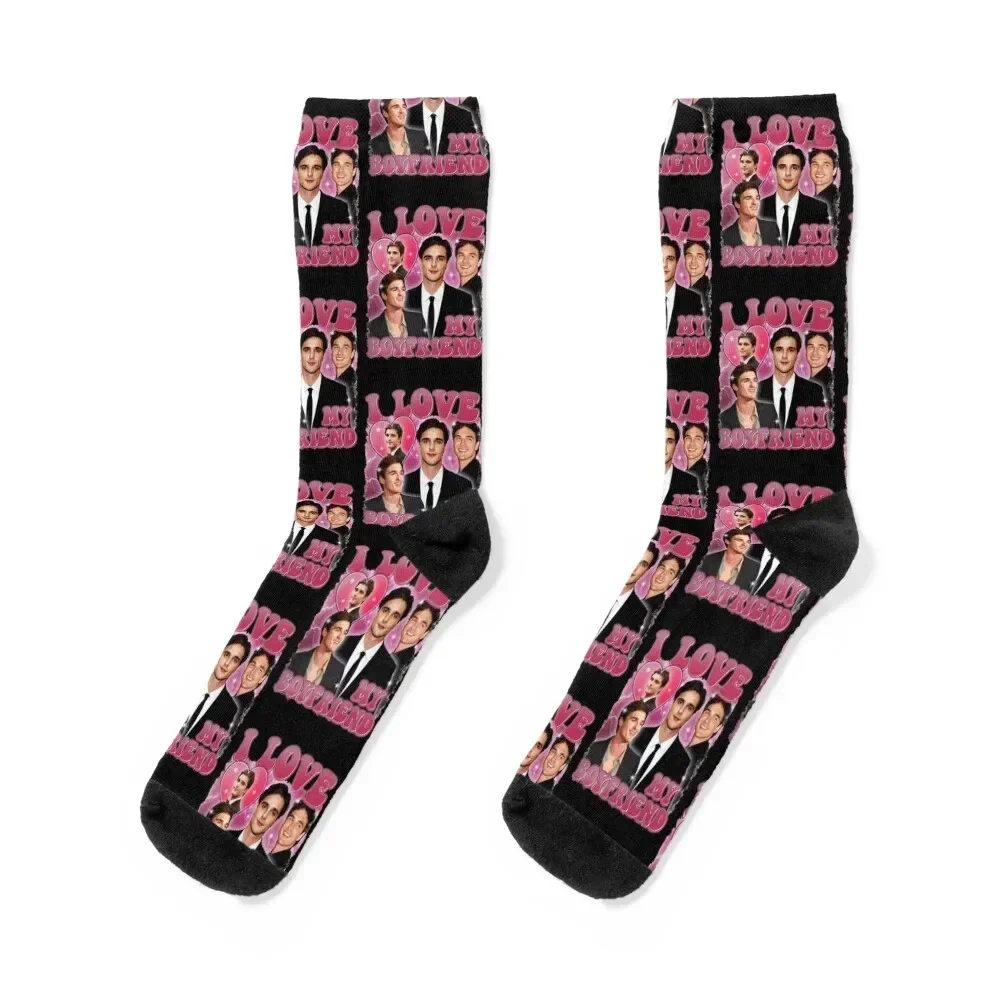 

Jacob Elordi I Love My Boyfriend Socks custom sports warm winter Hiking boots Man Socks Women's
