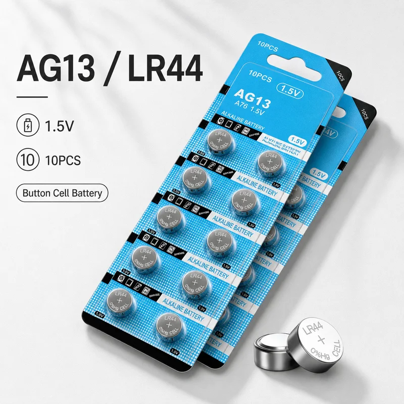 10-100PCS AG13 LR44 L1154 SR44 1.5V Alkaline Button Cell Batteries for Motherboard Key Fob Thermometer