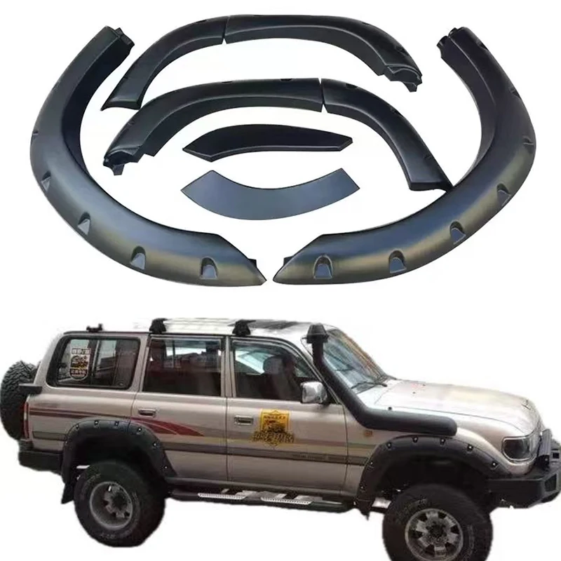 

Auto Parts New Front & Rear Car Fenders Mud Guards for Land Cruiser LC80 (1990-1997) ABS Material Fit Retrofit/Upgrade