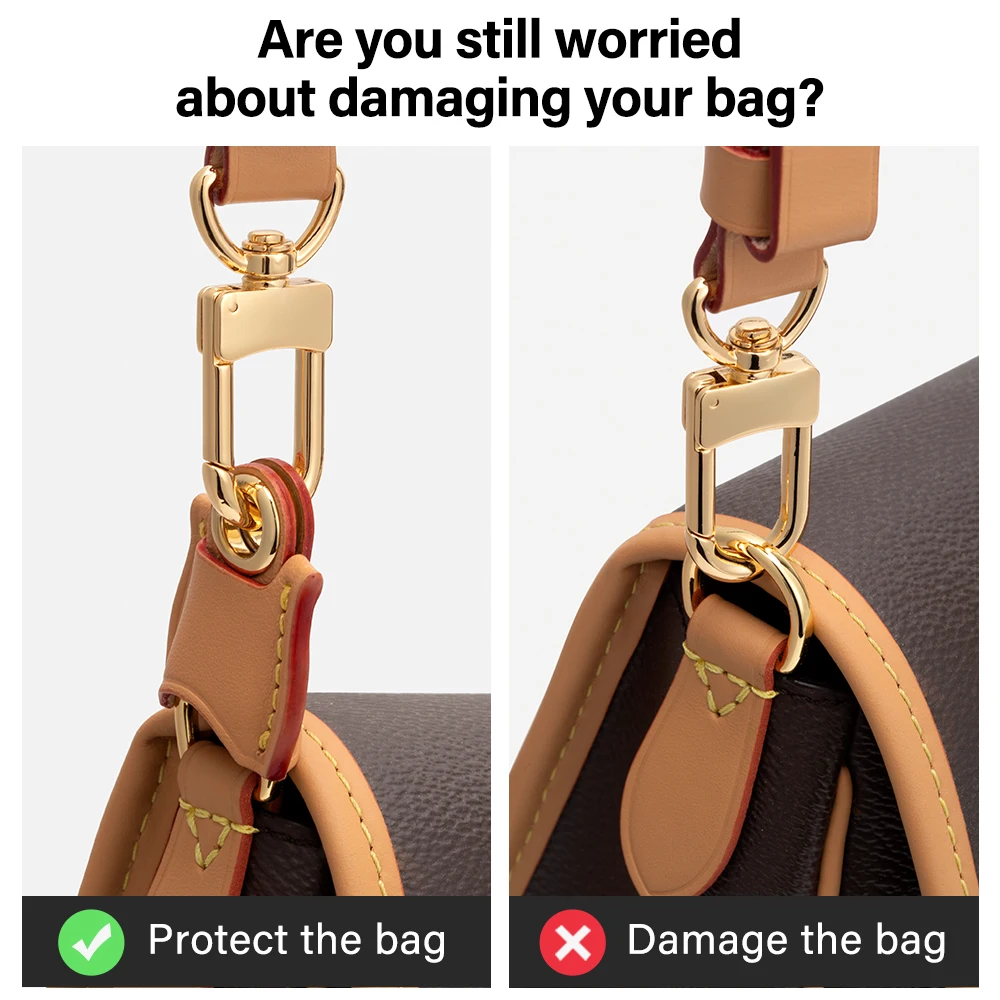 WUTA สายรัดกระเป๋า Transformation สำหรับ for LV Diane Punch-Free สายคล้องกระเป๋าถือฮาร์ดแวร์ป้องกันหนัง Anti-Wear BUCKLE อุปกรณ์เสริมกระเป๋า