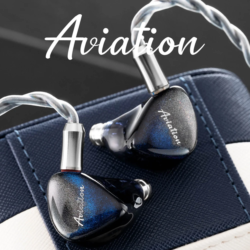 QoA Aviation 2IN1 HiFi in Ear Wired IEMs Earphone 3 Knowles BA+1DD Monitor Headphone with Detachable 0.78mm 2pin 3.5+4.4MM Cable