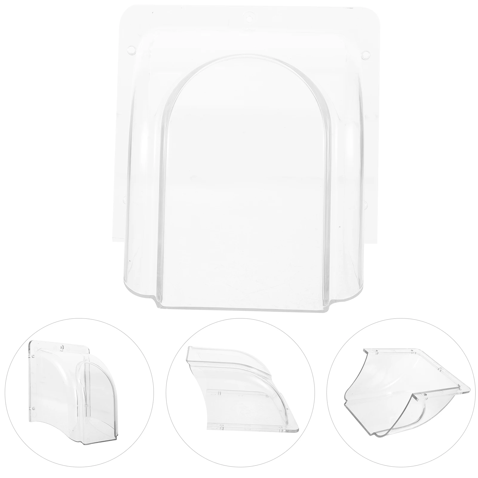 

Acrylic Doorbell Rain Cover 19.5x13.5cm Tea Color Large Size Protect Access Control Machine Password Card Attendance Waterproof