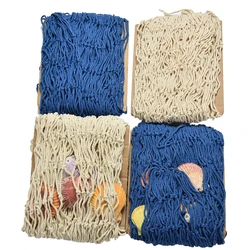 1pc Fish Netting Decor Nautical Decorative Fish Net Sea Shells Seaside Wall For Home Decoration Photography Decoration