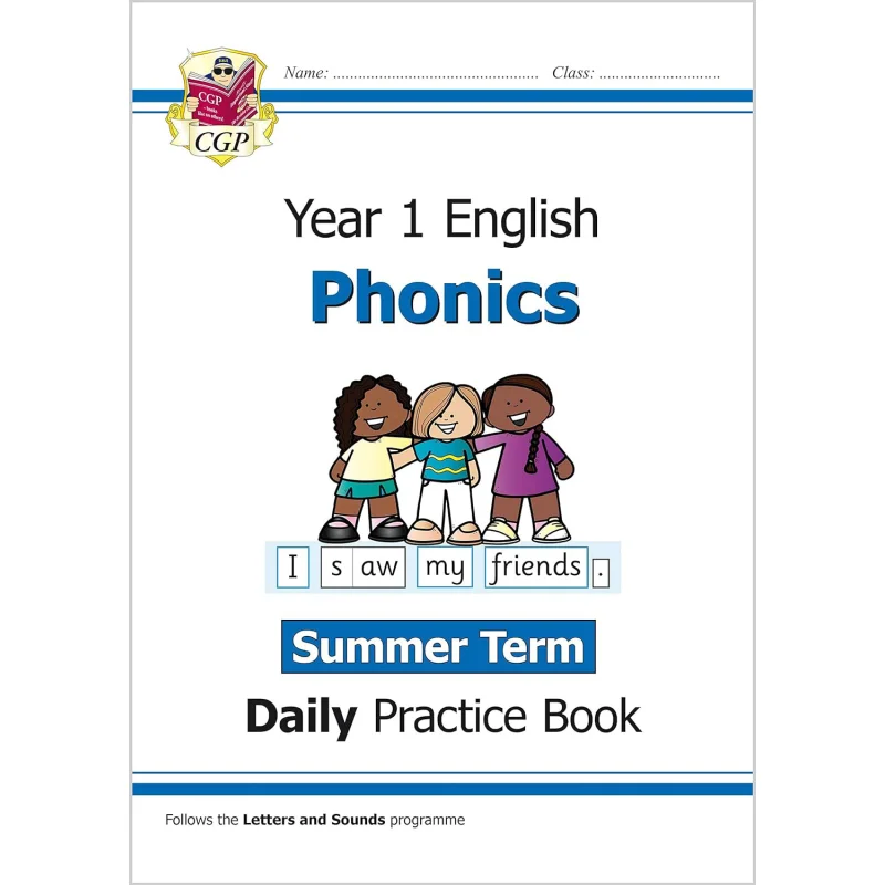 

New KS1 Phonics Daily Practice Book Year 1 Summer Term CGP Books Coordination Group Publications 9781789084832 Book