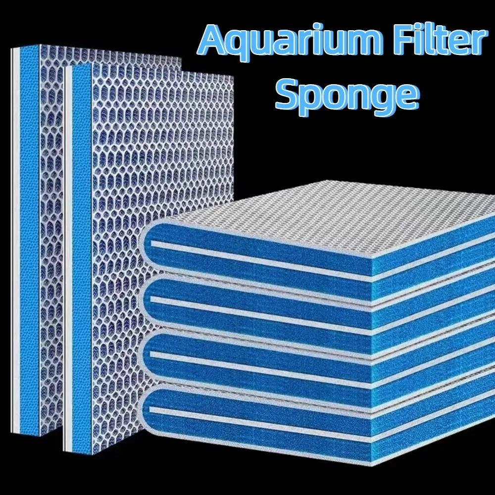 2 pezzi durevole 10D filtro per acquario spugna riutilizzabile tagliabile non gel filtro pad addensato 40x50 cm filtro per acquario domestico