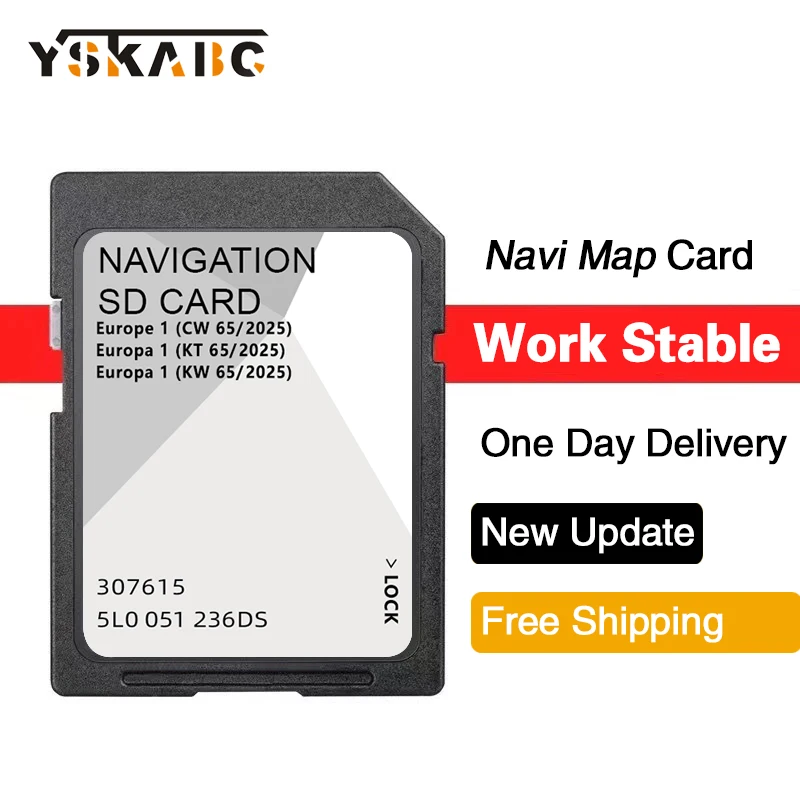 

for Skoda Octavia III (5E) A1 32GB MIB2 Navi SD Card Europe 5L0051236DS 2025 Discover GPS Card Fit