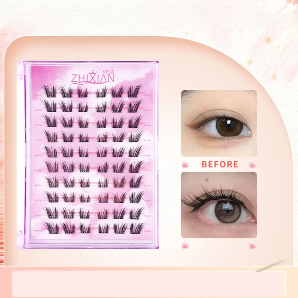 

Popular With Glue Strips Manga Lashes Anime Cosplay Multiple Styles 3D False Eyelashes DIY Nude Makeup Cat Elf Eyelashes Wome