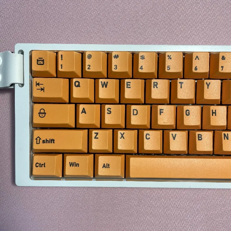 Yellow Semi-transparent Keycaps Set Customized PBT Sublimation Cherry Profile Keyboard Cap for Mechanical Keyboard Accessories