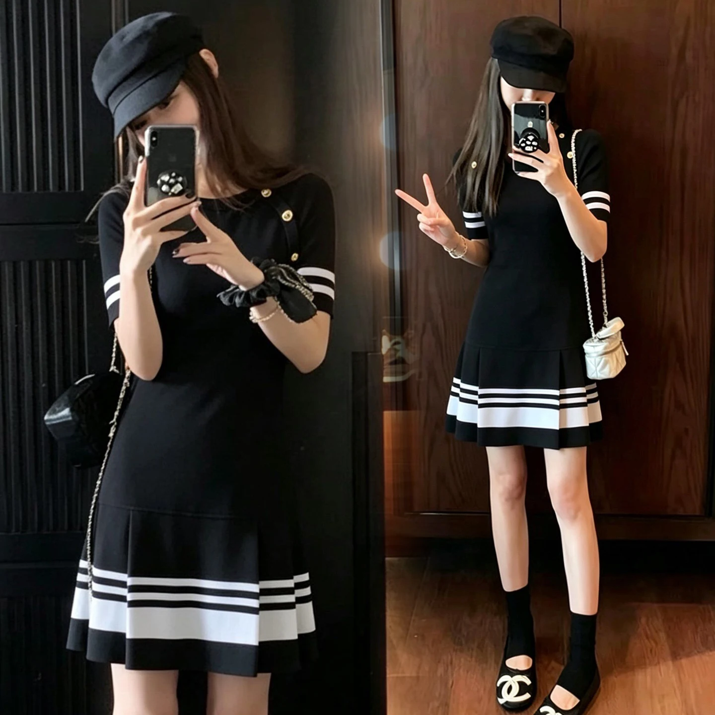 vestido-plisado-para-mujer-estilo-preppy-vestido-de-verano-para-embarazadas-patchwork-en-blanco-y-negro-para-embarazadas