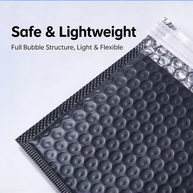 10pcs Black Bubble Envelope Bag Waterproof Foam Transport Express Bag Self Adhesive Packaging Sorting Bag - view 2