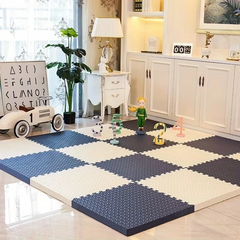 8Pcs 60x60x1CM Single-Piece Fitness Mat Temporary Fitness Area Pavement Rug Ree Leaf Patterned Foam Flooring Mat