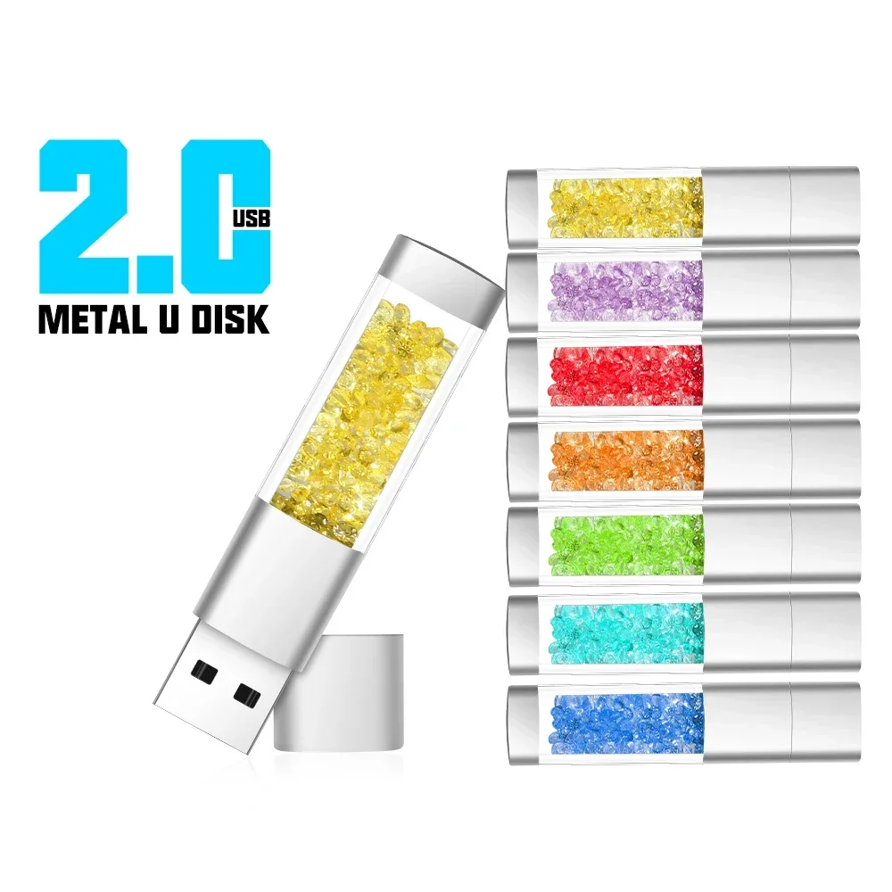 

SHANDIAN Crystal 2.0 USB Flash Drive Pen Drives Pendrive Exquisite Memory Stick 4GB 8GB 16GB 32GB 64GB Birthday Gift Free LOGO