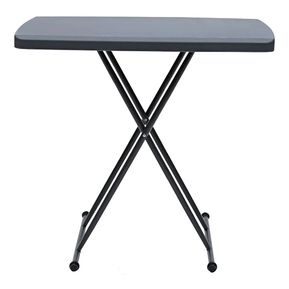 

Iceberg IndestrucTable Classic Personal Folding Table, Heavy Duty Utility Table, Adjustable Height, Charcoal