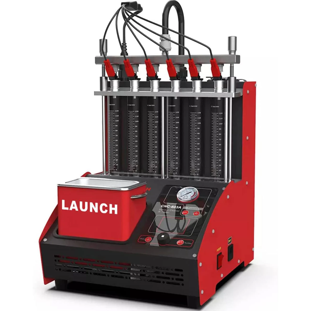 

LAUNCH CNC-603A Ultrasonic Wave Fuel Injector Cleaner and Tester Automotive 6 Cylinders Fuel Injection Cleaning Machine