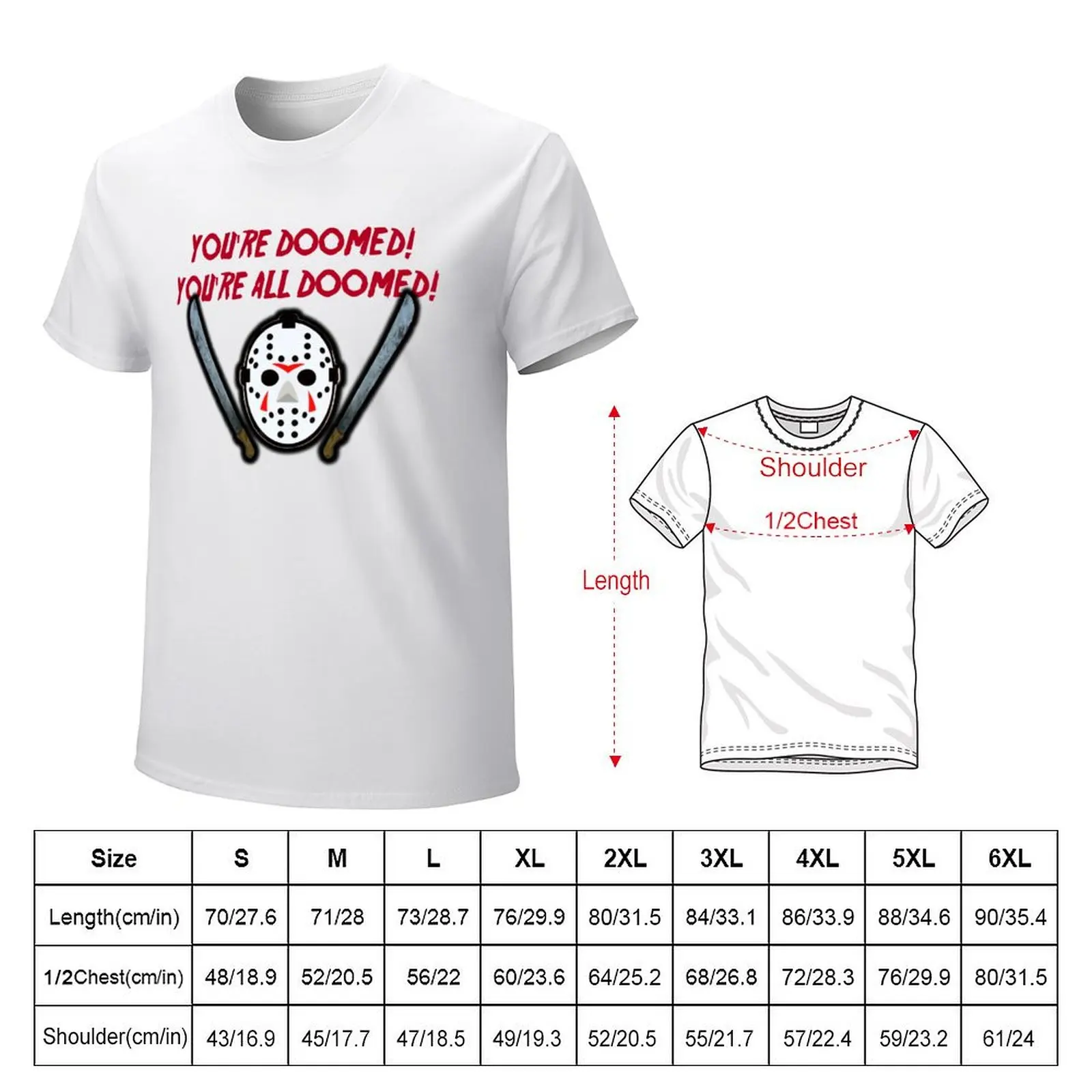 You're all doomed! T-shirt tees tops big and tall t shirts for men