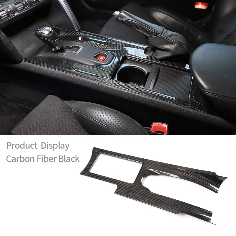 Auto Center Console Gear Panel Frame Real Carbon Fiber Decoration Car Inside Modeling Accessories For Nissan GTR R35 2008-2016