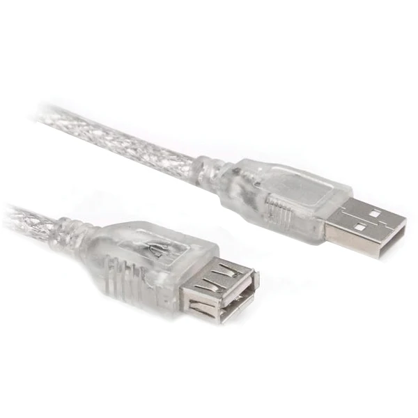 USB extension cable 3 meters transparent POWERMASTER