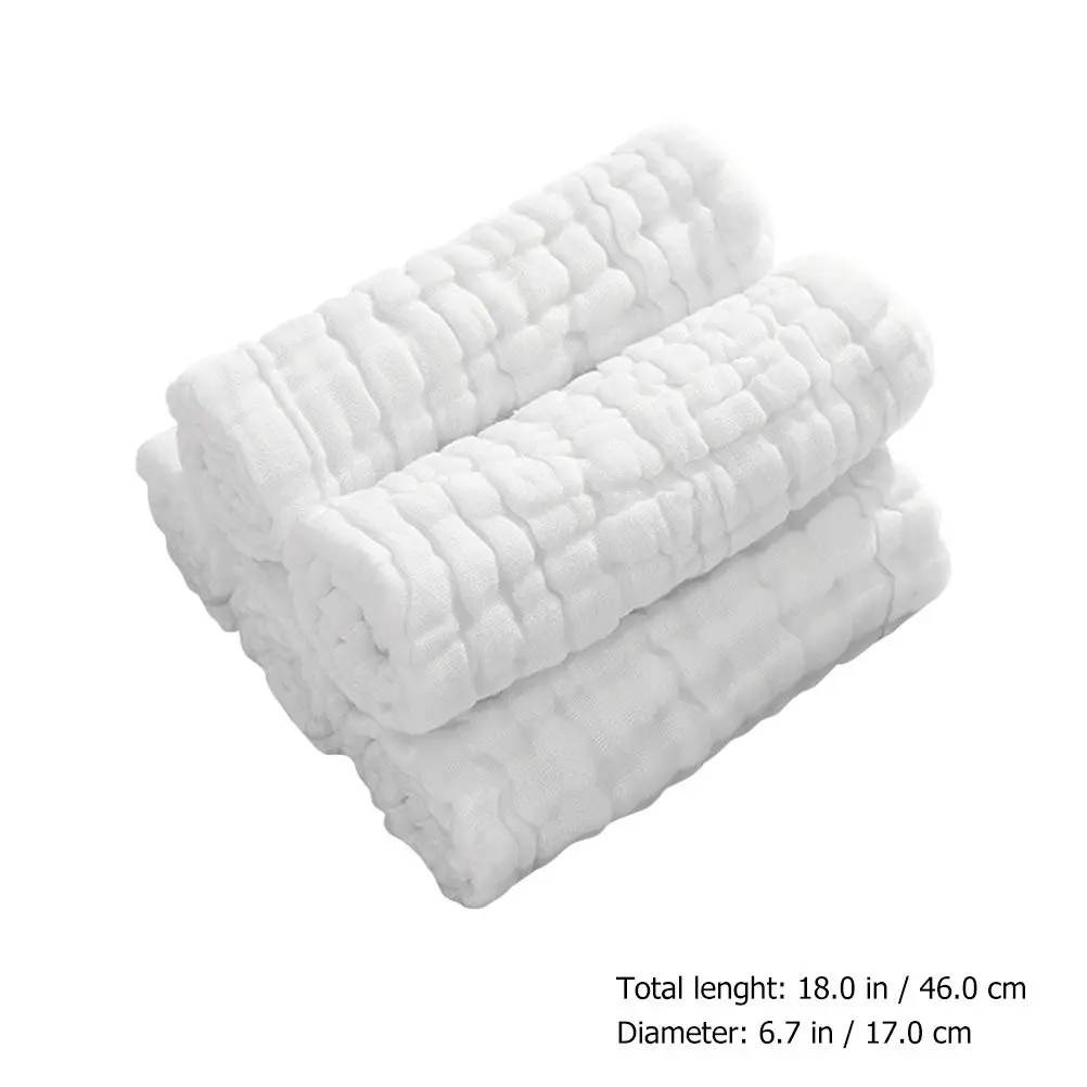 5Pcs Cotton Diapers Newborn Baby Diaper Pads 12 Layers Gauze Absorbent Breathable Skin-Friendly Multi-Functional Burp Cloth Bib