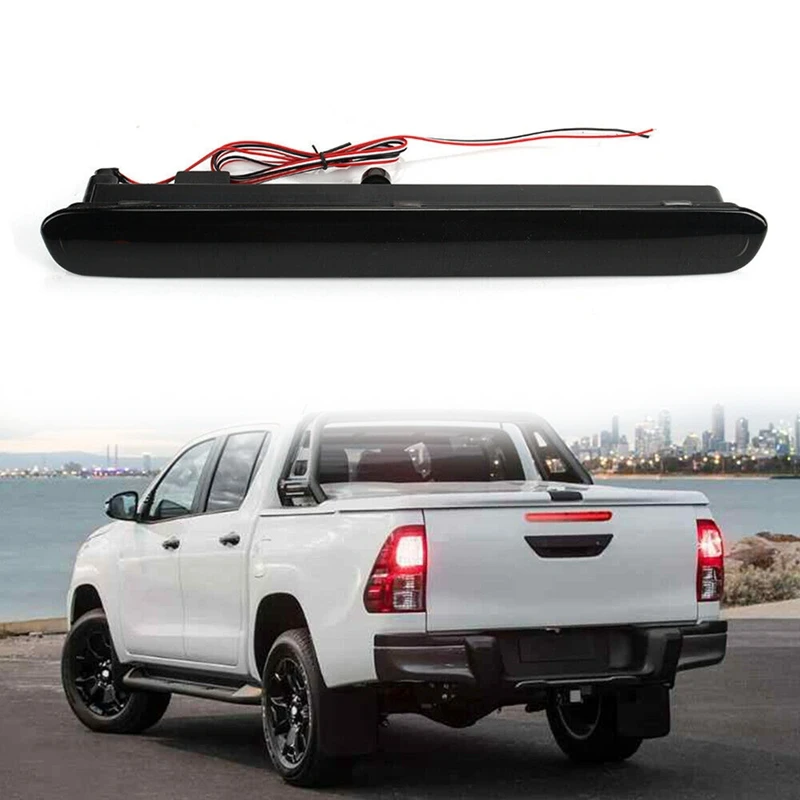 Led Car Smoke Rear Brake Light Middle Stop Third 3Rd Tail High Brake Lamp For Toyota Hilux Revo Vigo 2015-2018