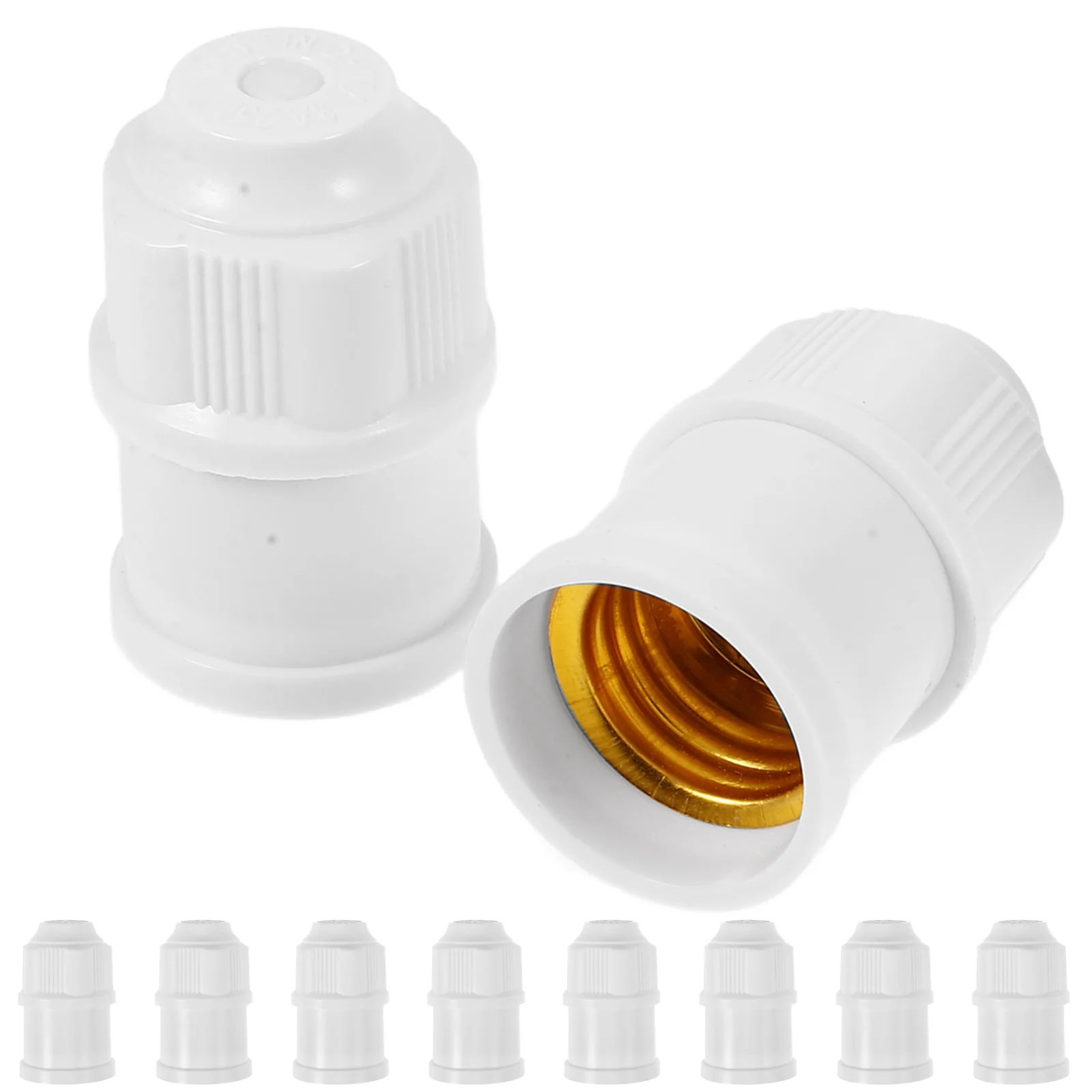 

10Pcs Flame Retardant Lamp Socket Light Holder Base for DIY Pendant Lighting Fixture Bulb Socket Replacement Parts