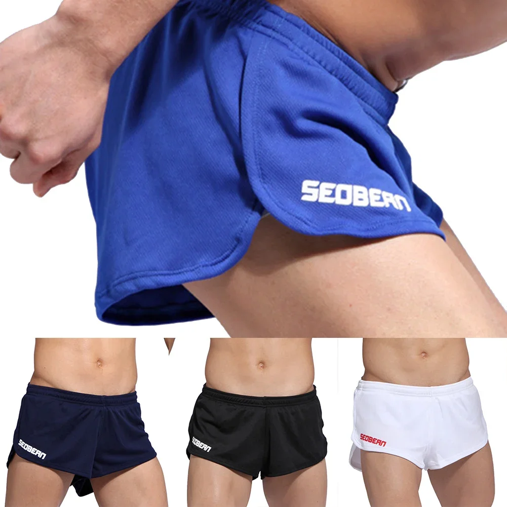 Men Knickers Homewear Yoga Running Gym Sports Panties Breathable Arrow Shorts Pouch Bulge Underpants Male Sleep Bottoms