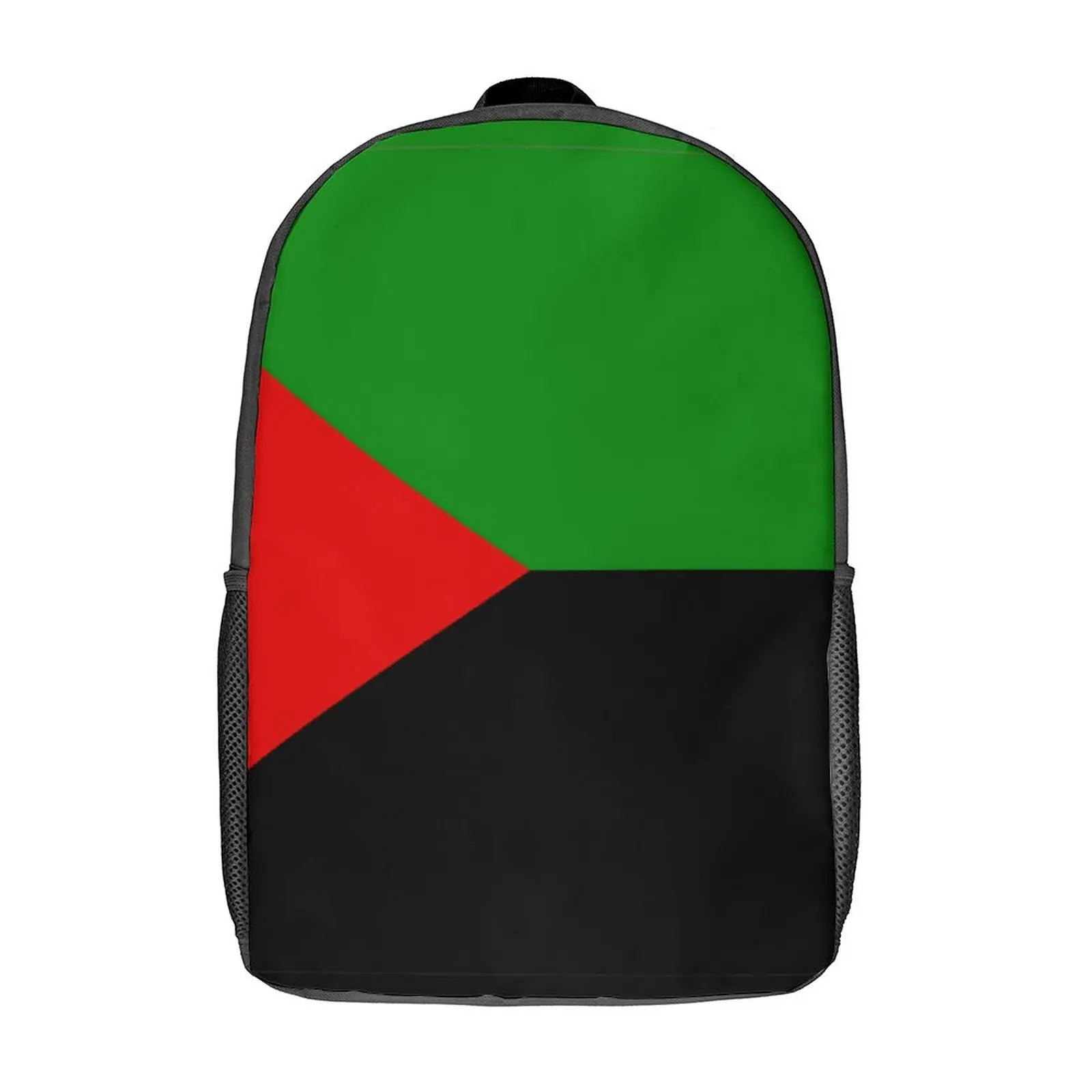 Martinique in Red Green And Black 1 Firm Comfortable Infantry Pack17 Inch Shoulder Backpack Vintage  Travel Novelty