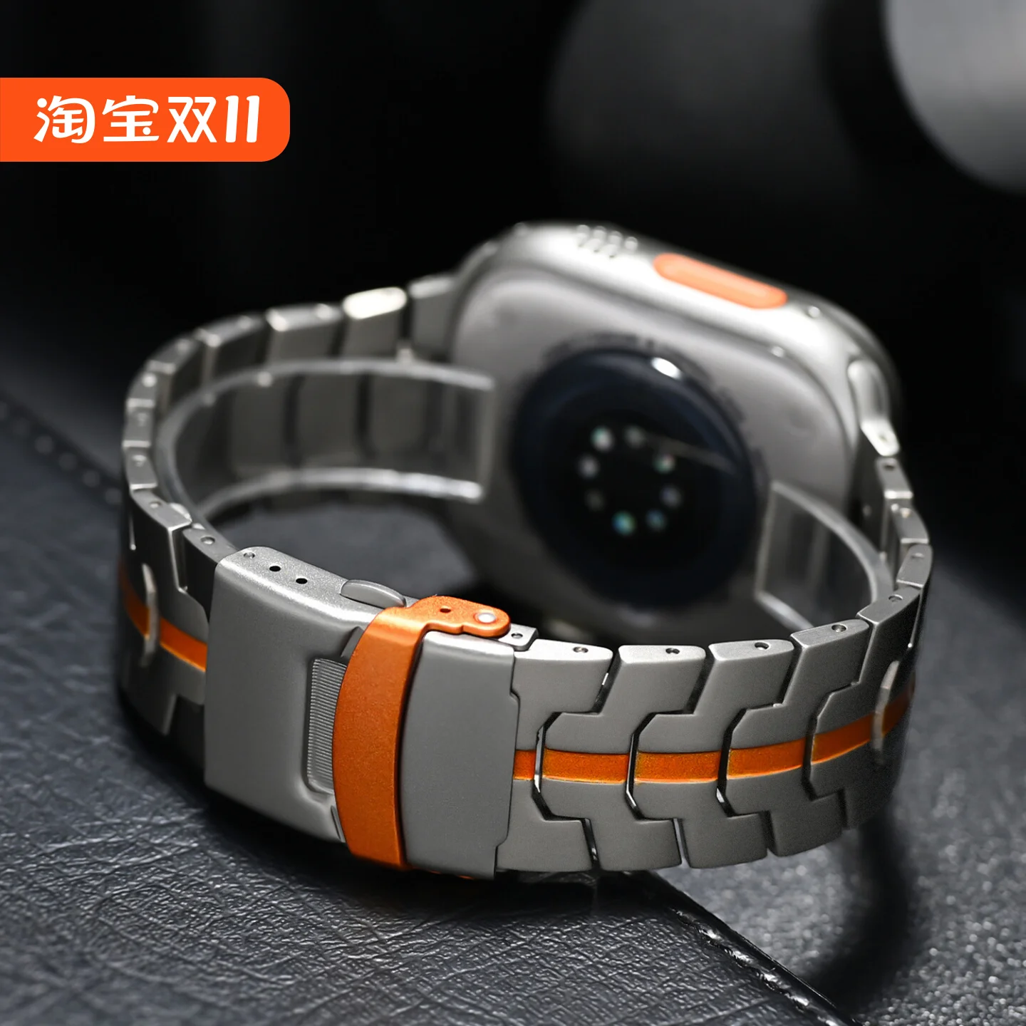 

Watch strap applewatch iron man titanium orange ultra3 men's iwatch11 strap