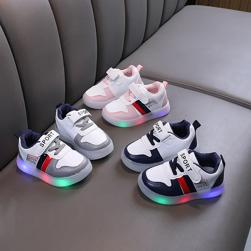

1-6Years Casual Glowing Shoes for Baby Girl Children Led Light Sneakers Kids Toddler Walking Shoes Kids Anti-slip Shoes