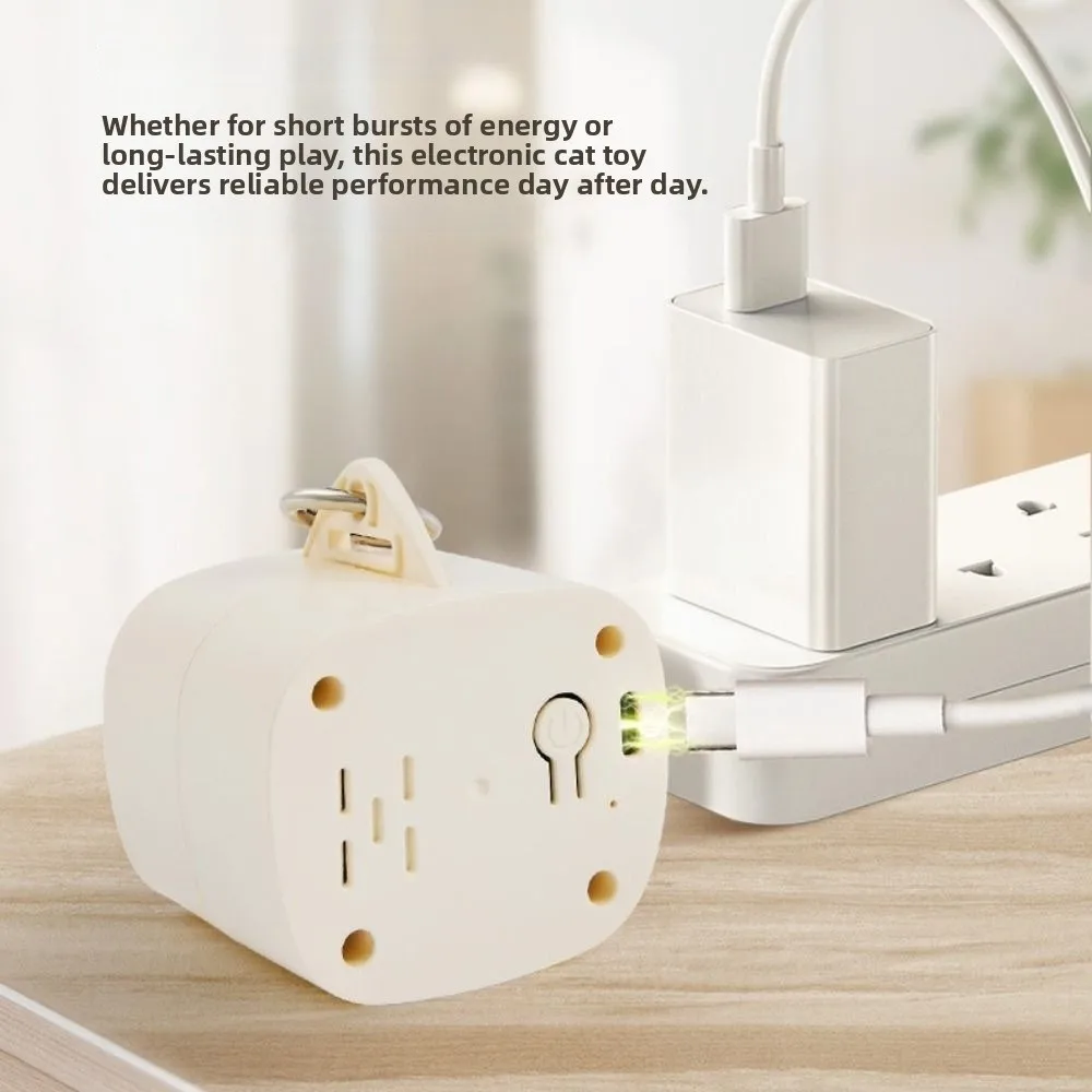 Creative Electric Cat Teaser 2 Speed Mode Rechargeable Interactive Sound Funny Hanging Cat Teasing Stick Indoor Exercise