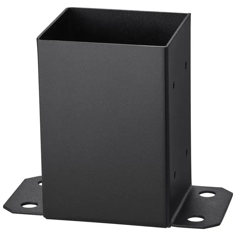 

Free Shipping-Column Anchor 3.6"x3.6" 10 Pcs For Pavilion Deck Railing, Heavy Duty Powder-Coated Matte Black Wood Support Base Plate