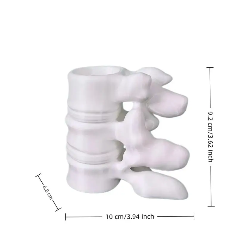 1Pcs 3D Printed Spine Shaped Pen Holder With Creative Fun Design And Sturdy Base For Office Desk Home Study  Staff Gifts