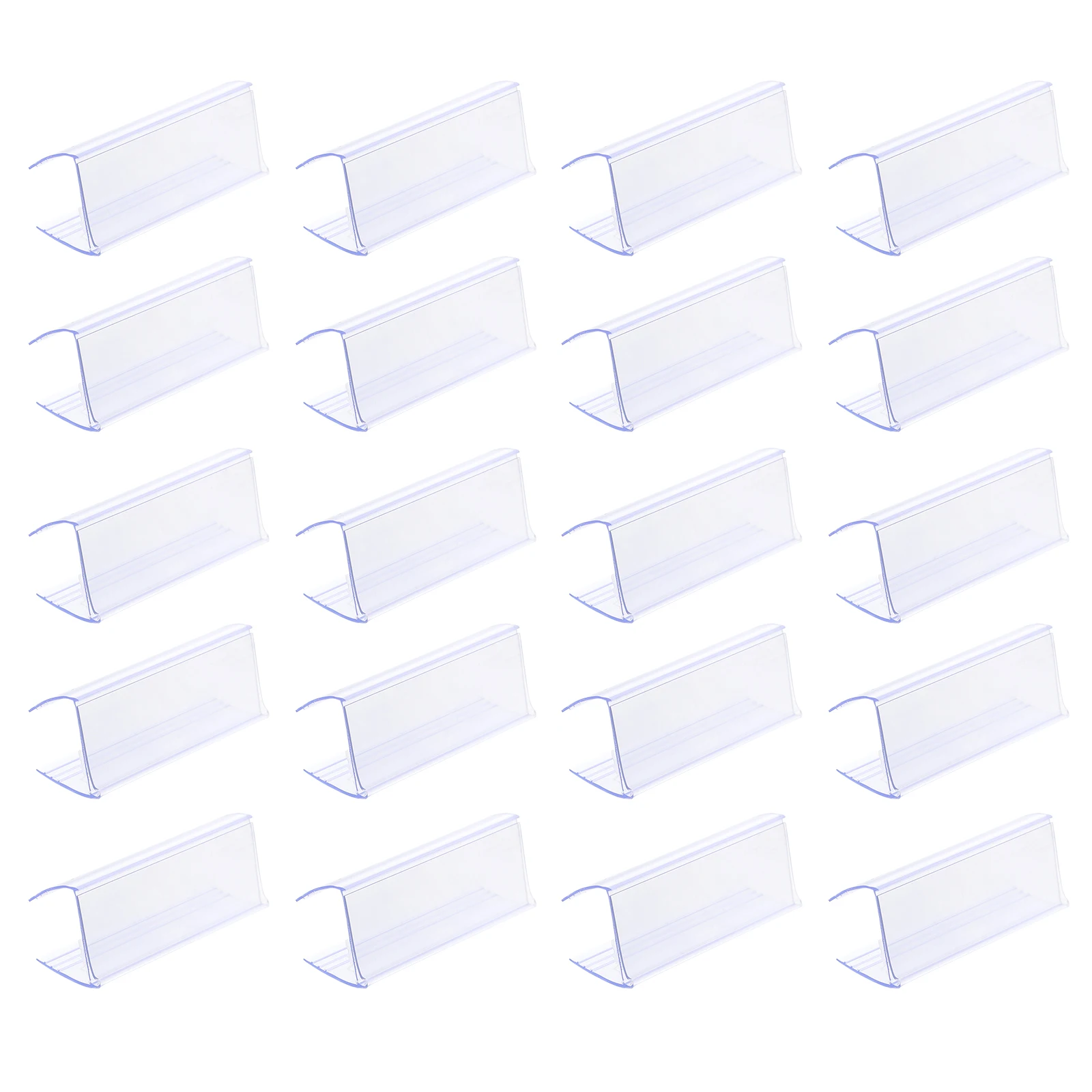 

25pcs Price Tag Holder Clear Display Card Shelf Clip Transparent Plastic Rack Supermarket Label Organizer Retail Name Card
