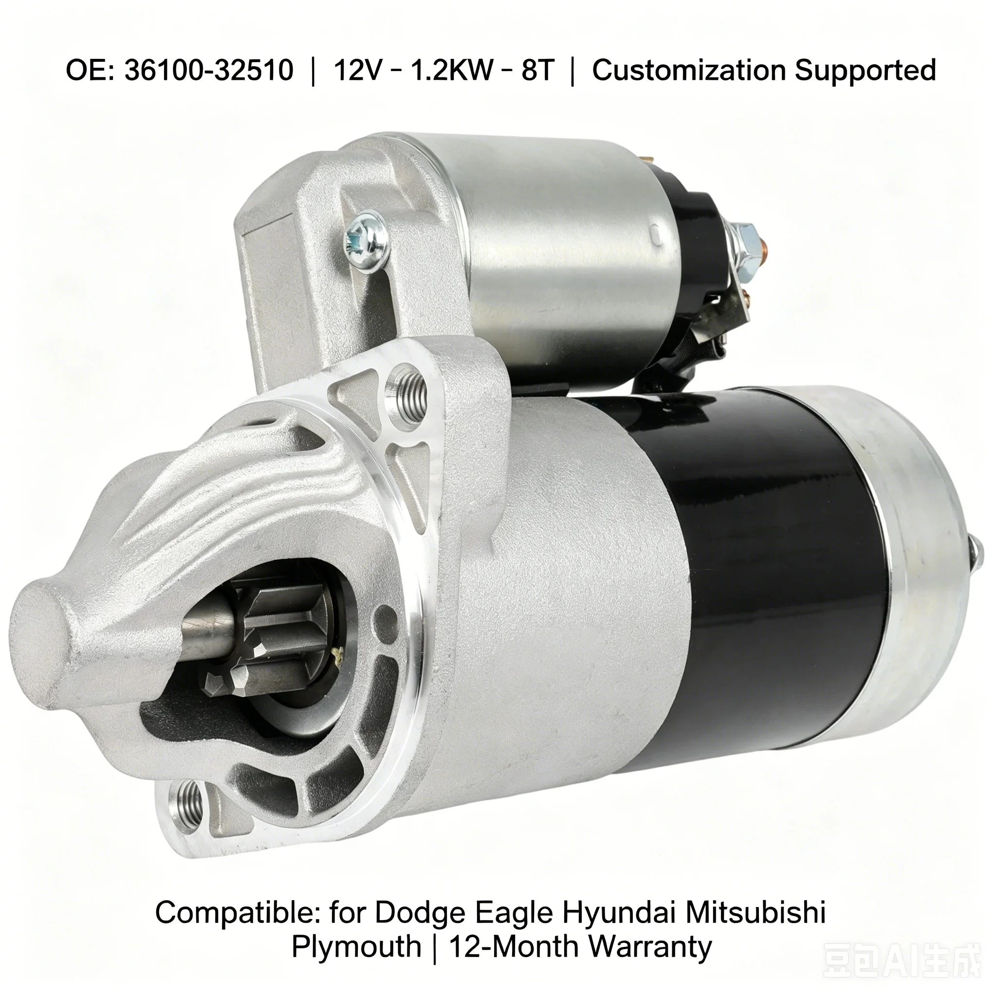 Starter Motor OE 36100-32510 12V 1.2KW 8T For Hyundai H1 Starex H100 Sonata Mitsubishi Pajero L200 L300 Galant Kia Sportage