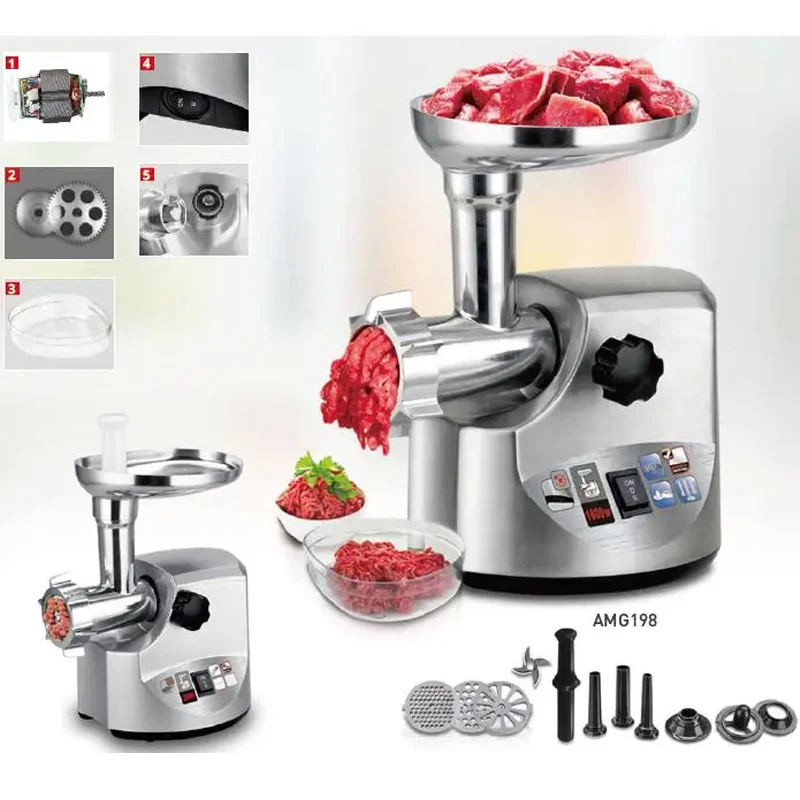 Electric Meat Grinder Heavy Duty Meat Mincer Sausage Stuffer Machine 3000W Stainless Steel Food Grinder