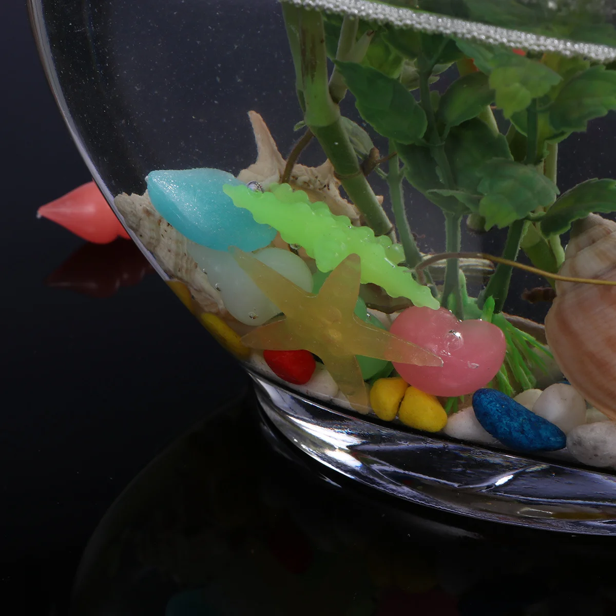 

60Pcs Colorful Luminous Pebbles Glow Stones for Aquarium Fish Tank Mixed Color Night Light Decoration Cobblestone Pebble