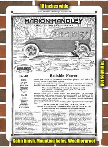 Metal Sign - 1917 Marion-Handley Six-40 Touring- 10x14 inches