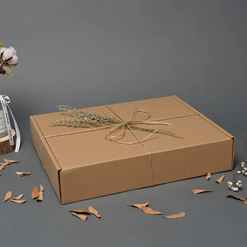 5Pcs Cardboard Airplane Boxes Brown White Kraft Paper Gift Box Clothing Packaging Corrugated Carton Box Wedding Decor Gift Box