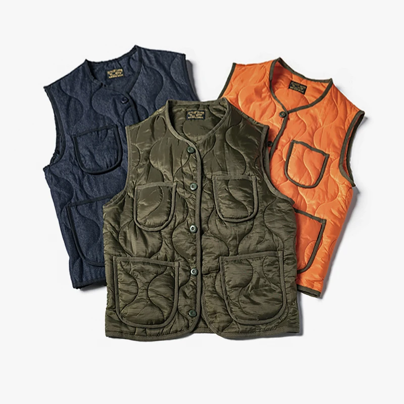 

Теплый нескользящий шелковый хлопковый жилет, мужской внутренний легкий модный городской жилет, деловой повседневный жилет с одной пуговицей