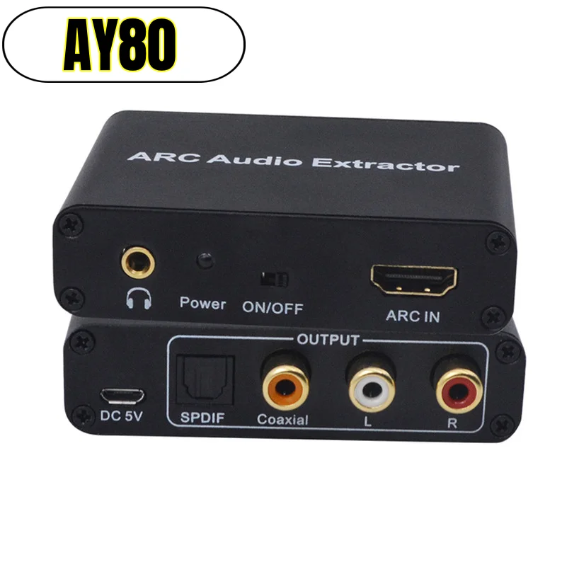 192KHz HDMI ARC Audio Extractor HDMI ARC zu koaxialen optischen Toslink Digital SPDIF Switch 3,5mm AUX Analog Audio Return Channel – Detail 5