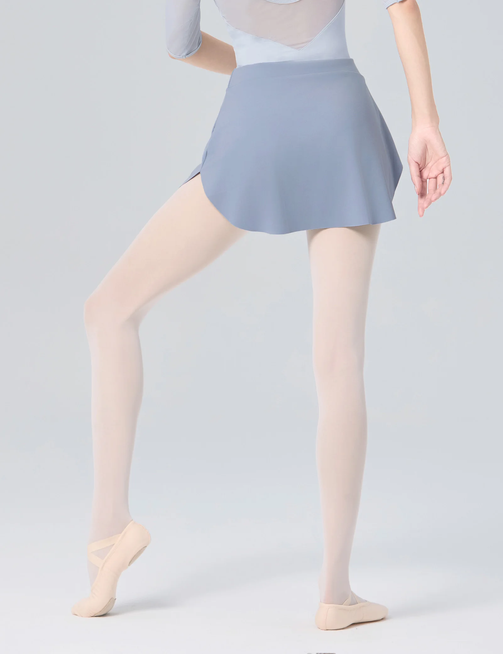 Women Side Split Dance Skirts Adult Versatile A-line Skirts Yoga Fitness Tennis Wear Widen Elastic Waistband Ballerinas Dress