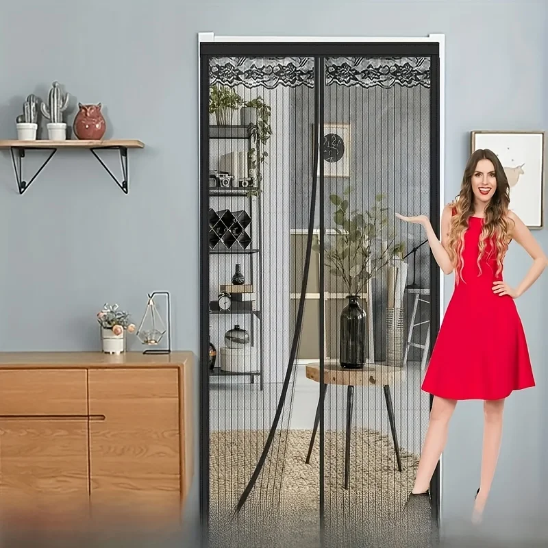 No-Drill Magnetic Door Curtain Easy Install - Hands-Free Auto-Close, Mosquito Proof & Pet-Approved Screen for Home
