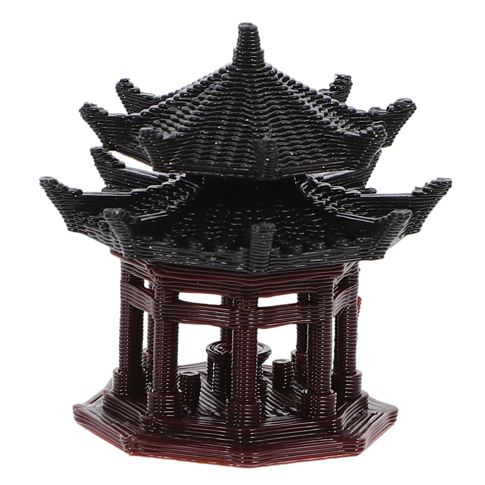Delicate Plastic Pavilion Ornament Mini Chinese Pavilion for Aquarium Tank Garden Bonsai Zen Micro Landscape Home Decor