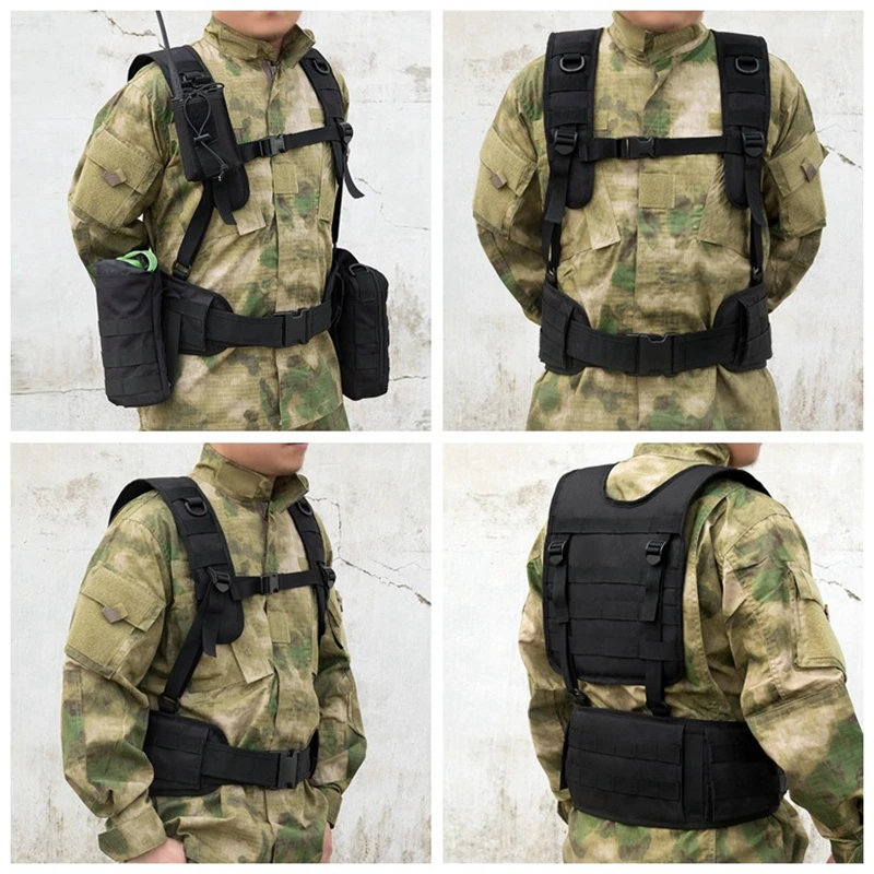 Gilet tattico Molle Chest Rig Airsoft cintura in vita cintura staccabile Army Paintball Equipment gilet da caccia all\'aperto