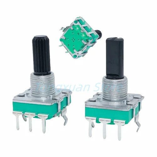 Codificador rotatorio EC16 de 24 posiciones, 24 pulsos, amplificador giratorio Digital de 3/5 pines, interruptor de volumen, interruptor de Cocina de Inducción de 15/20/25MM, 1 ud.