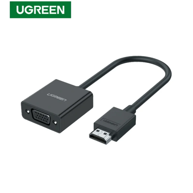 Ugreen CM270 HD-MI to VGA Adapter 1080P/60Hz Male to Female HD to VGA Converter Video Display Cable