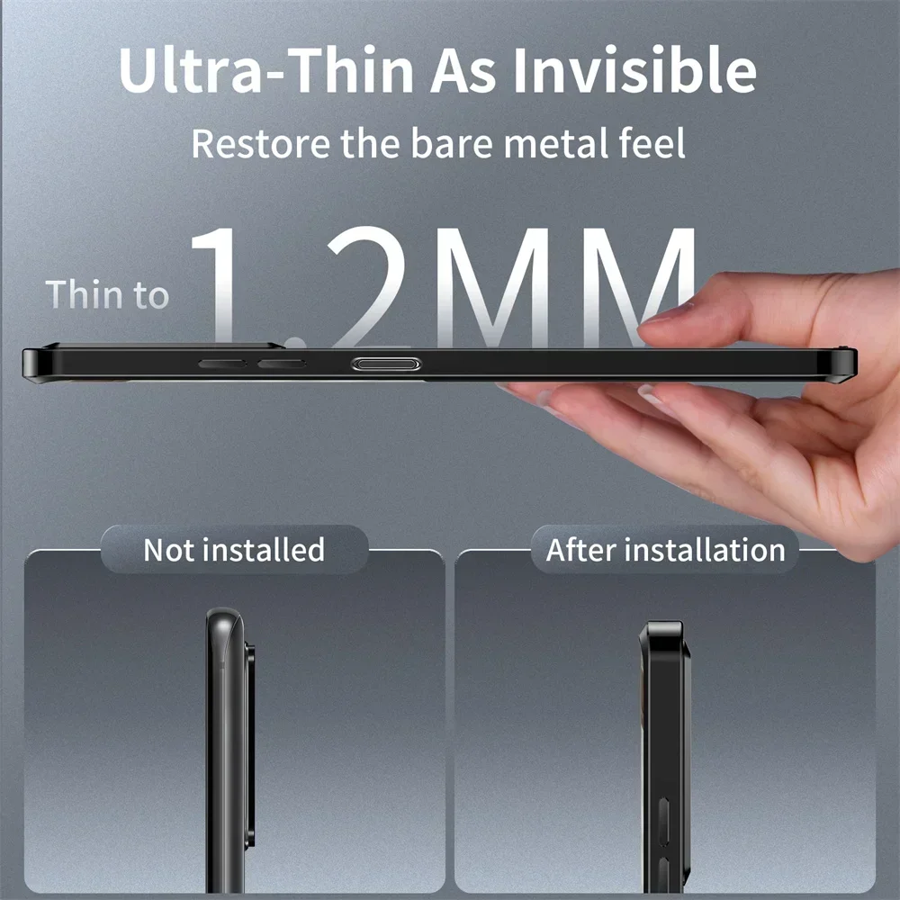 Schokbestendig Metalen Pantser Magsafe Case Voor Sony Xperia 1 V Case Aluminium Frame Harde Pc Cover Voor Sony Xperia 1 10 Iv 5 V 1 Vi Case