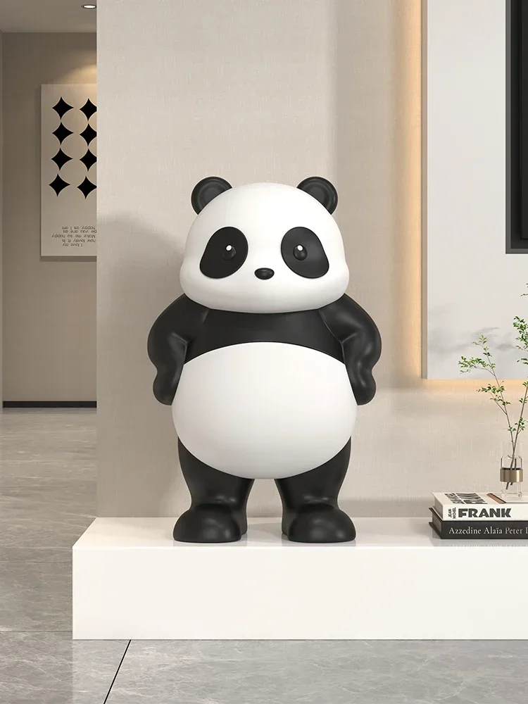 

Modern Living Room Decoration, Panda Statue Sculpture, High-end Display Cabinet, Large Craft Ornaments, Home Room Accessories